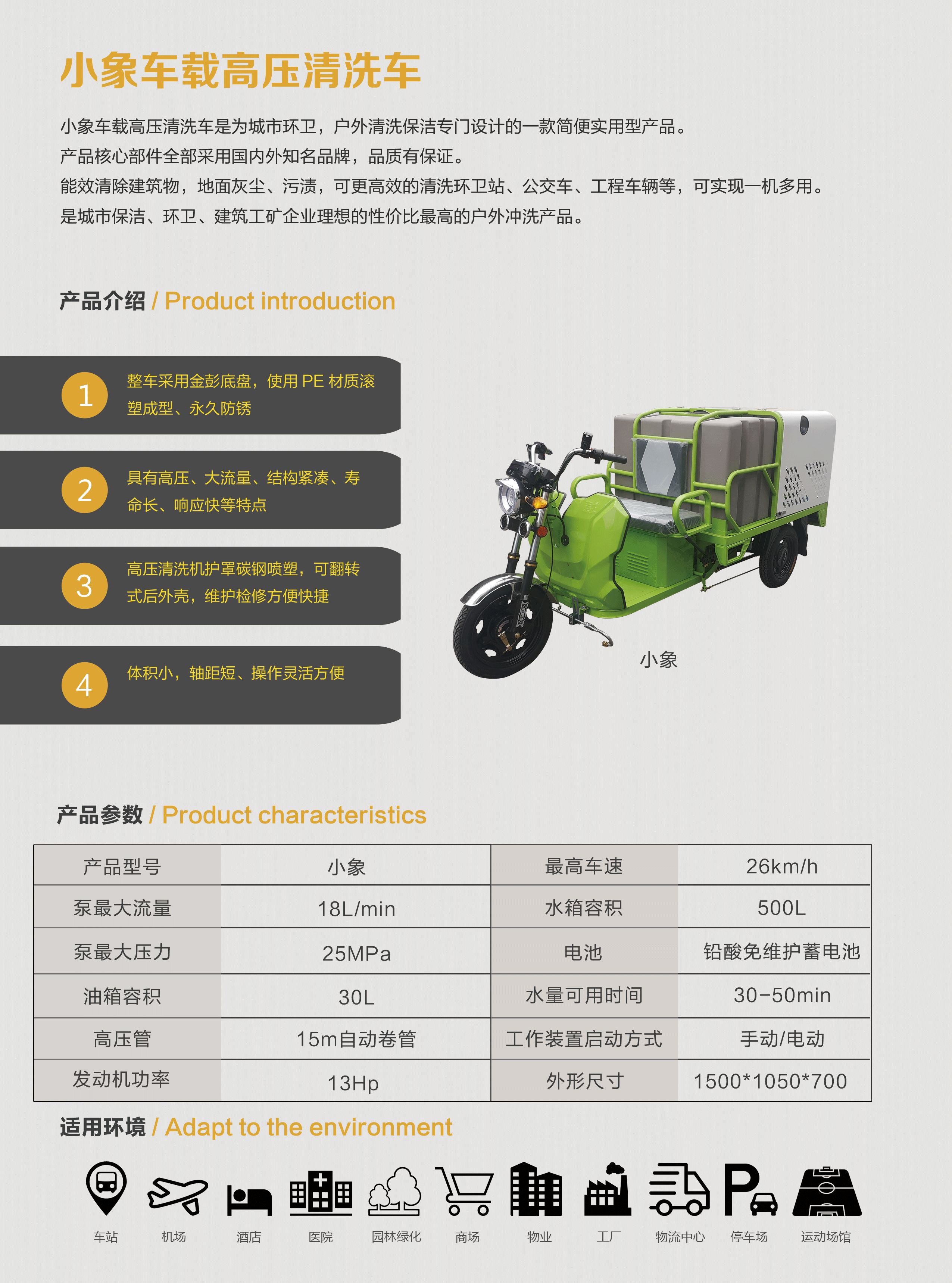 小象車(chē)載高壓清洗車(chē)
